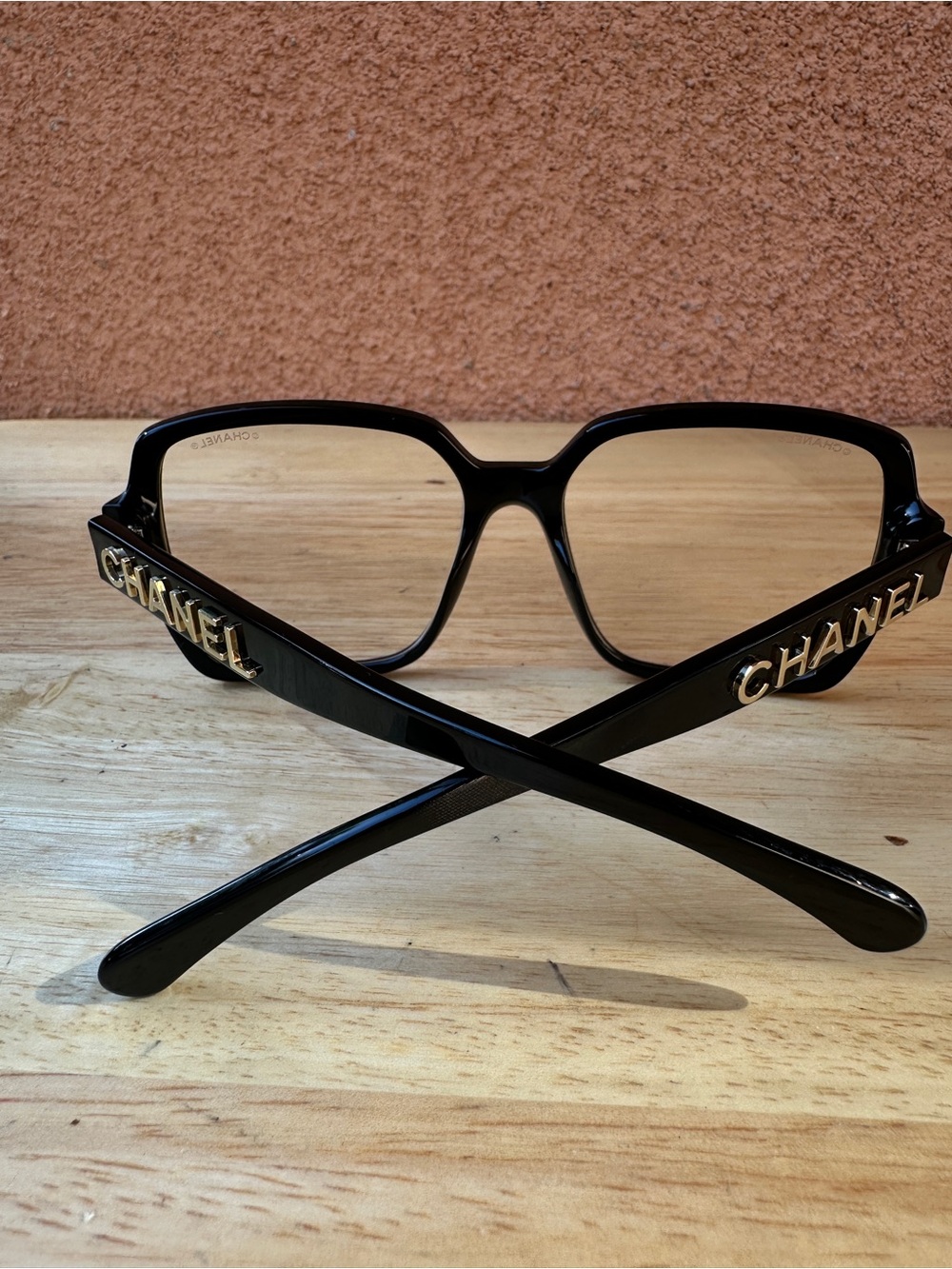 CHANEL Square Oversized Sun/Glasses w/Gold Logo 5408 Authentic